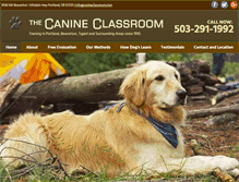 Tablet Screenshot of canineclassroom.com